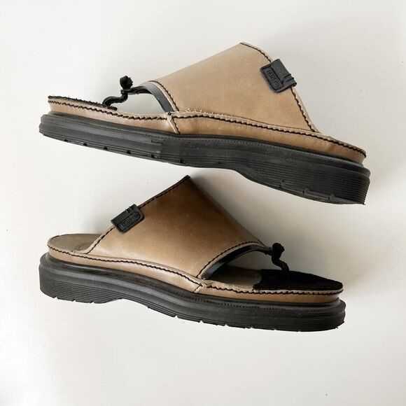 Vintage Dr. Marten leather thong sandals chunky flip flop platforms women's 7 - Picture 3 of 8